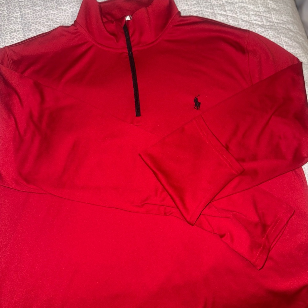 Polo by Ralph Lauren Red Quarter-Zip Performance Pullover